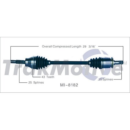 Surtrack Axle Cv Axle Shaft, Mi-8182 MI-8182